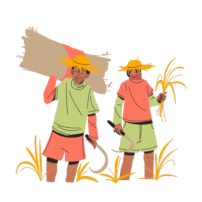 Farmer with basket
