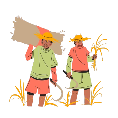 Farmer with basket